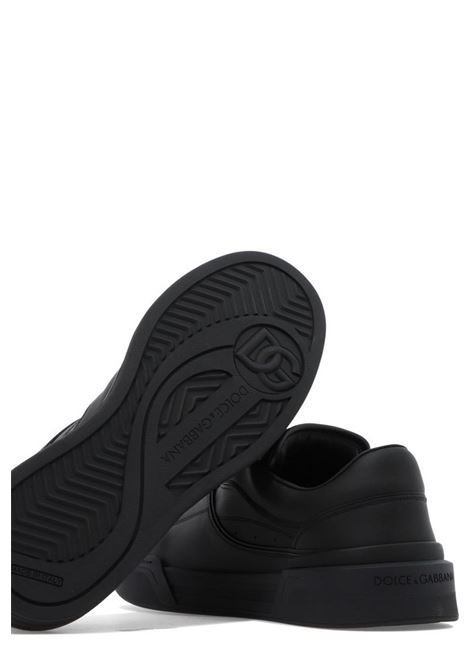 black nappa leather Roma low-top sneakers featuring DG logo  DOLCE & GABBANA | CS2036-A106580999